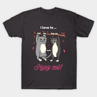 Let's Hang Out Cat Besties T-Shirt